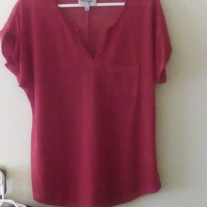 EUC Wrangler sheer red top XL